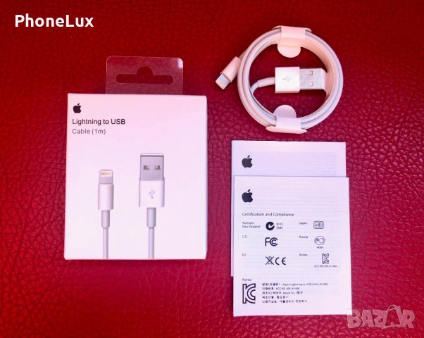 Оригинален кабел за iPhone 5 5s 6 6s Plus 7 8 X Xr Xs Max iPad , снимка 1 - Аксесоари за Apple - 26688757