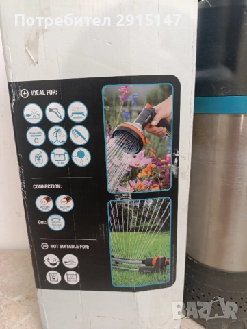 Потопяема многостъпална помпа Gardena 5900/4 Inox / 5900 l/h - Водна помпа за чиста вода с поплавък, снимка 6 - Напояване - 52557439
