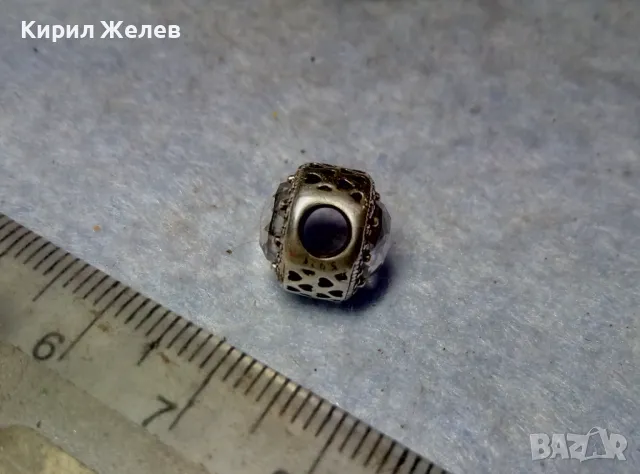 PANDORA СКЪПОЦЕННО СРЕБЪРНО ЗВЕНО за ГРИВНА ПАНДОРА РОДИРАНО СРЕБРО S 925 с ФАСЕТИРАНИ ЦИРКОНИ 43119, снимка 7 - Гривни - 49553456