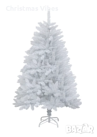Коледна Снежно бяла елха с шишарки + пласмасова стойка. ТОП ПРЕДЛОЖЕНИЕ, снимка 3 - Декорация за дома - 52112048