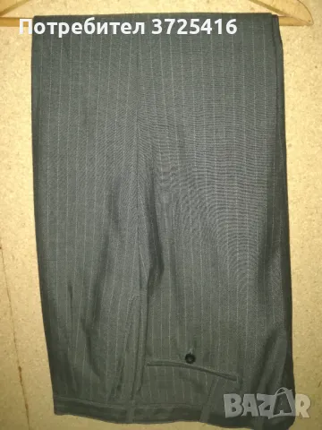 Панталон нов елегантен, тъмнокафеникав със загатнати линии