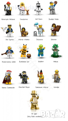 Лего минифигурки серия 1 2 3 4 5 6 7 8 9 10 11 Lego minifigures series, снимка 10 - Конструктори - 36563738