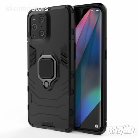 Oppo Find X3/X3 Pro Удароустойчив Finger Ring Калъф и Протектор, снимка 4 - Калъфи, кейсове - 53032758