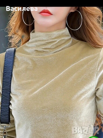 Поло кадифено. , снимка 4 - Блузи с дълъг ръкав и пуловери - 53504936