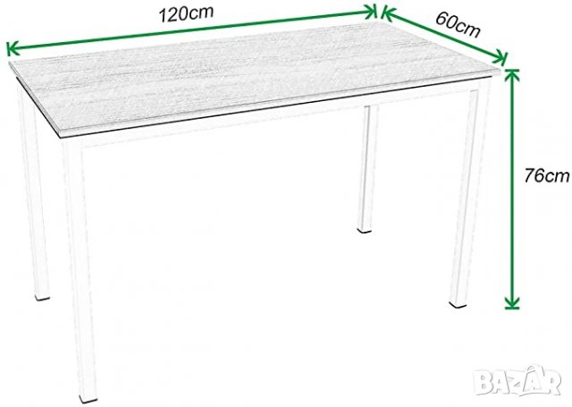 ПРОМОЦИЯ Трапезна маса / бюро AC3CW-120UK, снимка 2 - Бюра - 38951453