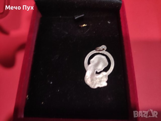 Сребърна висулка-Дева Мария и младенеца (1), снимка 2 - Колиета, медальони, синджири - 37412004