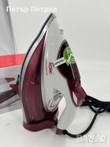 Чисто нова парна ютия SOLAC 3100w, снимка 3 - Ютии - 52459683