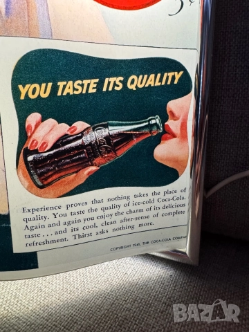 Coca Cola "Your thirst takes wings" Реклама Светеща кока кола Coca-Cola, снимка 4 - Колекции - 52875414