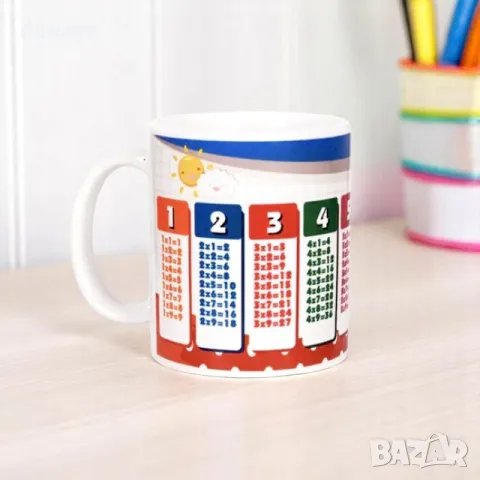 1613 Керамична чаша с принт Таблицата за умножение