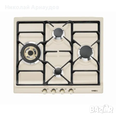 SMEG SR764PO Серия Cortina, Газов плот, 60 см, Крем, снимка 2 - Котлони - 49390276