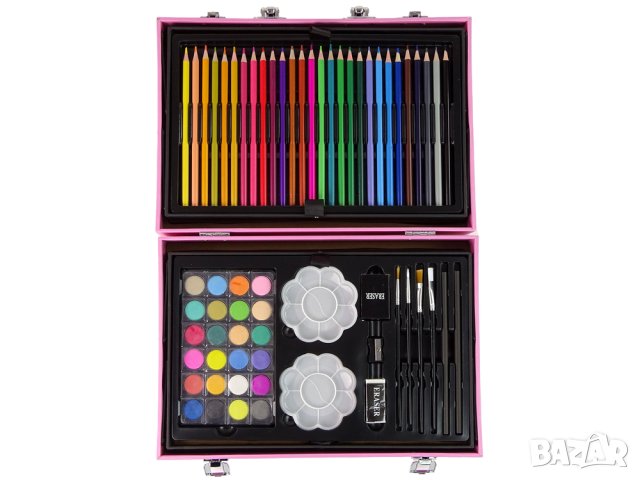 Подаръчен комплект за рисуване 145 части в куфар, снимка 3 - Други - 43145547