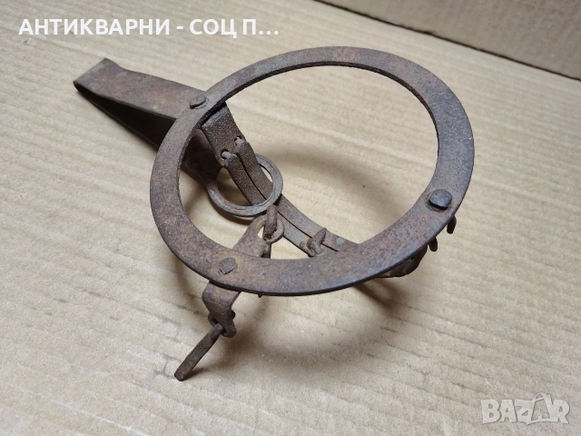 Стар Кован Малък Капан За Животни / НОМЕР 636., снимка 4 - Антикварни и старинни предмети - 53289139