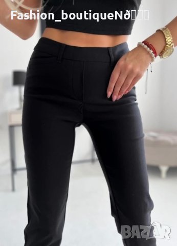 Стилен дамски панталон в черно  , снимка 4 - Панталони - 43988116