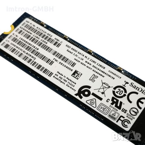 SanDisk X600 SD9SN8W-128G-1006 128GB SATA M.2 2280 SSD Solid State Drive for HP, снимка 3 - Твърди дискове - 43851290