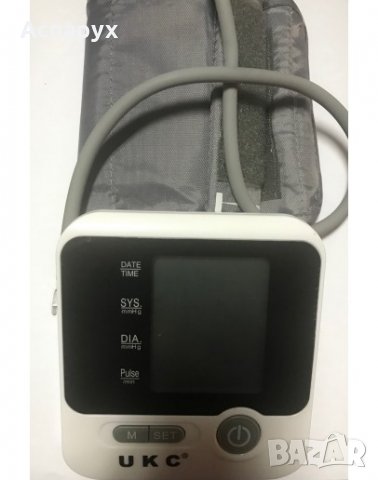 Апарат UKC за измерване на кръвно налягане с голям LCD дисплей, снимка 3 - Други - 32504714