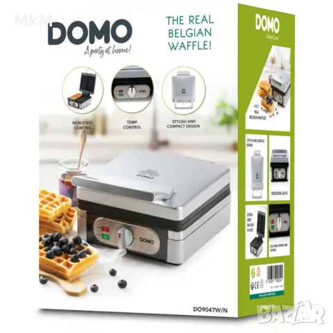 Гофретник DOMO, 1400W Машина за гофрети Domo DO9149W, Регулируема температура, снимка 4 - Гофретници - 40242829