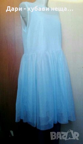 Ту ту рокля в небесно синьо, голям размер👗🍀XL/2XL,3XL👗🍀арт.2027