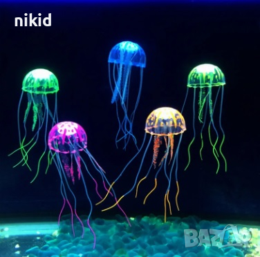 медуза за аквариум декорация фосфорен светещ ефект, снимка 5 - Аквариуми - 17568360