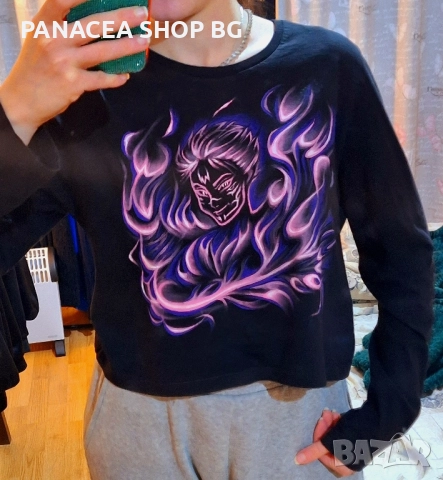 Дамска блуза с дълъг ръкав аниме