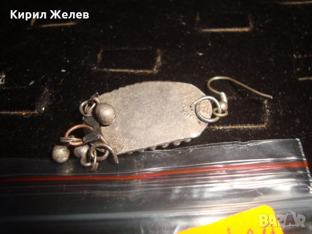 ОСМАНСКИ ГРИВНА и ОБЕЦА ПОСРЕБРЕНИ с ШЛИФОВАН ЧЕРЕН ОНИКС МАЙСТОРСКА СТАРА ИЗРАБОТКА НАКИТИ 23469, снимка 8 - Антикварни и старинни предмети - 33435042