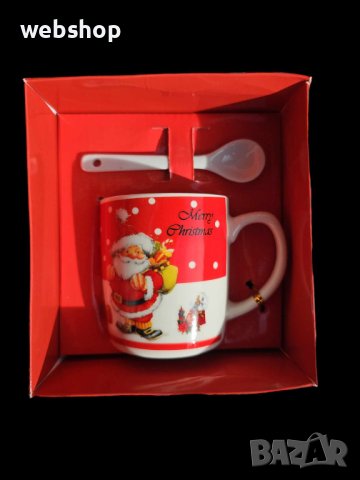 Коледен подарък Чаша в оригинална опаковка и лъжичка, снимка 1