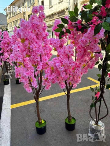 Изкуствено декоративно дърво, Цъфтяща сакура, 1.7 м, снимка 2 - Декорация за дома - 52934092