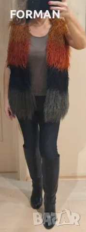 СТРАХОТЕН рошав елек в преливащи цветове, снимка 4 - Елеци - 48430791