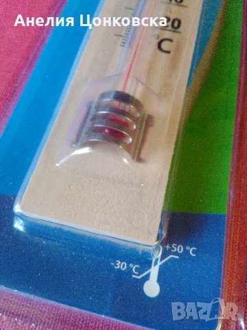 Нов дърв.термометър за закрито и открито , снимка 1