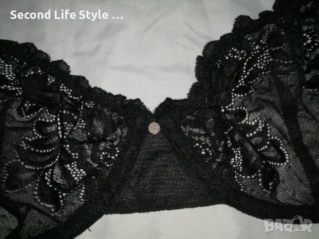 60H черен дантелен сутиен марка Change Lingerie (колекция Intimate), снимка 5 - Бельо - 52899953