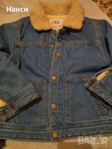 Детски дънково яке с пух, снимка 2 - Детски якета и елеци - 51915913