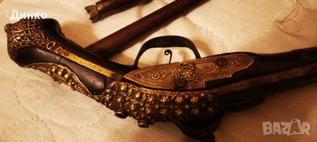 Османски кремъчен пищов 19век оригинал. , снимка 5 - Антикварни и старинни предмети - 53522180