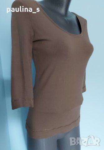 Еластична маркова блуза "Н&М" със 7/8 ръкави, снимка 2 - Блузи с дълъг ръкав и пуловери - 14382975