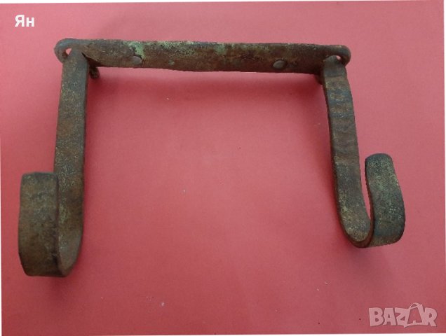 Стари Ретро Комплект Куки от Ковано Желязо на Стойка-100г. , снимка 2 - Други ценни предмети - 43658921