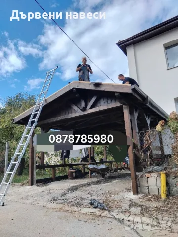 ремонт на покриви Дървени навеси , снимка 3 - Ремонти на покриви - 48634620