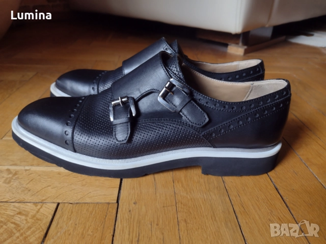 Елегантни мъжки обувки на Andrews, ест. кожа, 41 номер, снимка 2 - Ежедневни обувки - 51894023
