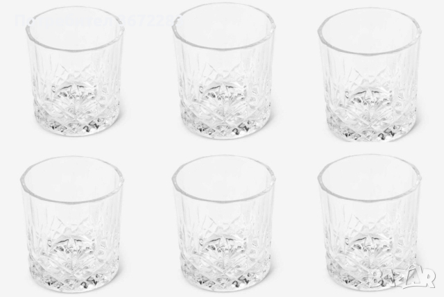 Комплект от деликатно стъкло, 6 чаши и купа за лед с удобни щипки (001), снимка 5 - Сервизи - 44875835