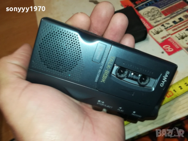 SANYO+КАСЕТА+КОЖЕН КЕЙС-ВНОС SWISS 2210250738, снимка 6 - Радиокасетофони, транзистори - 52138517