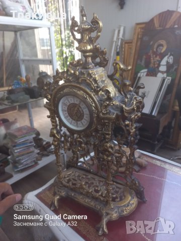 Каминен часовник, снимка 7 - Антикварни и старинни предмети - 38240395