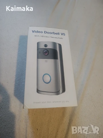 Интелигентен звънец, видео звънец, Video Doorbell V5, Wi-fi / HD видео, снимка 1