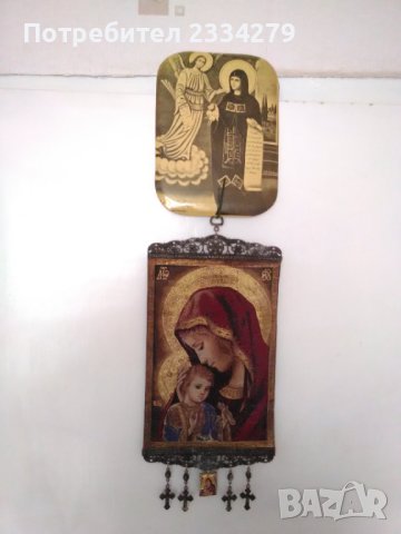 Икони една тип  гоблен и друга фотогланцирана върху метална основа., снимка 1 - Картини - 33484574