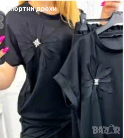 прекрасни дамски италиански комплекти с цвете с камъчета,джобове на долницата,няколко цвята, снимка 15 - Спортни екипи - 49637067