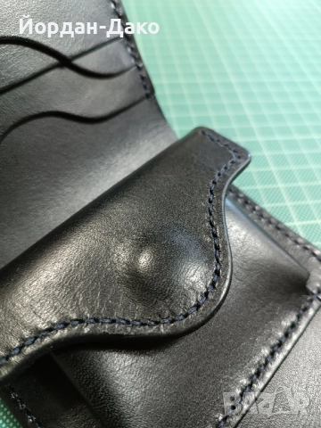 Портфейл от естествена кожа ръчна изработка, снимка 5 - Портфейли, портмонета - 51465137