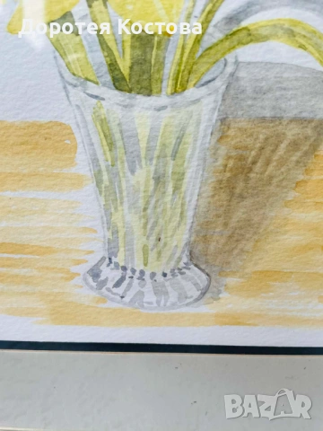 Красиви рисувани нарциси от Англия, снимка 9 - Антикварни и старинни предмети - 53398708