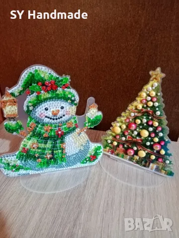 Диамантен 5Д комплект Снежен човек и елха, снимка 3 - Други стоки за дома - 47820622