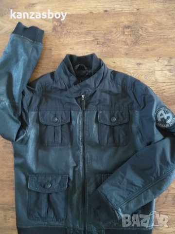 armani jeans - мъжко кожено яке ХЛ ЕСТЕСТВЕНА КОЖА, снимка 5 - Якета - 43854288