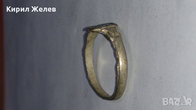 Старинен пръстен сачан орнаментиран с БУКВА Б РЪЧНА ИЗРАБОТКА - 67341, снимка 5 - Антикварни и старинни предмети - 28993917
