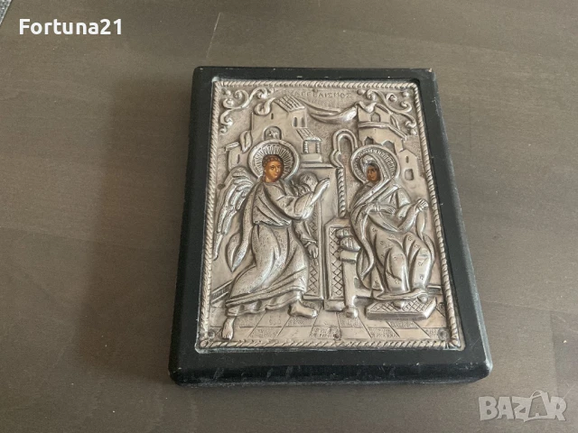 Сребърна икона 950 - Благовещение, снимка 1