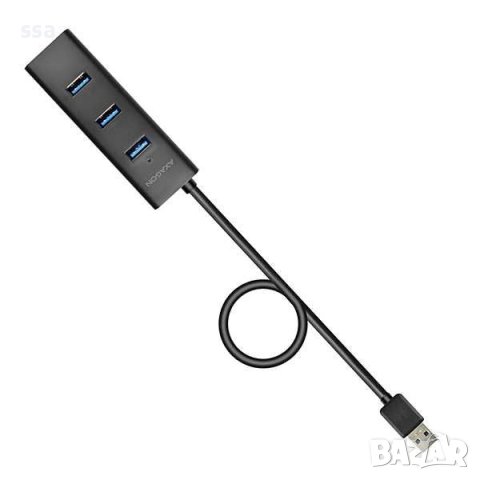 AXAGON 4x USB3.0 Charging Hub 1.2m Cable, Incl. AC Adapter - HUE-S2BP, снимка 15 - Кабели и адаптери - 43356834