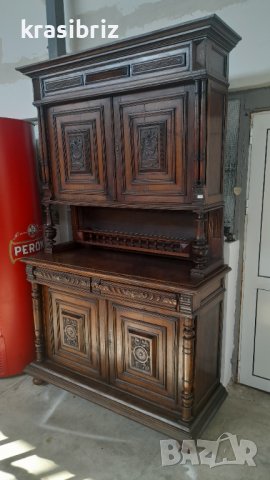 Ловен Шкаф с Дърворезба внос от Германия , снимка 14 - Скринове - 37172093