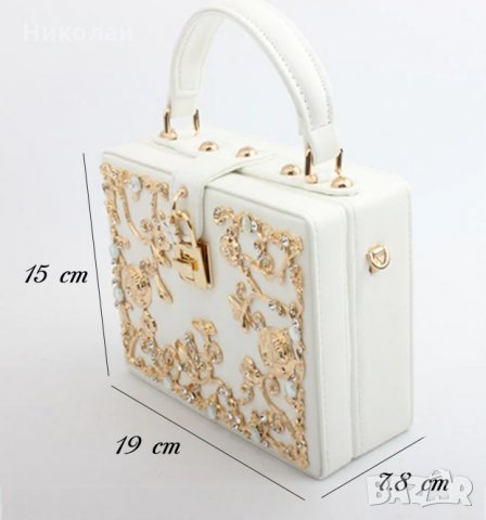 Елегнатна дамска чанта, подарък за жена, чанта за бал или сватба, снимка 2 - Чанти - 27959996